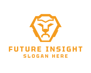 Modern Robotic Lion logo design