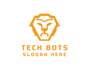 Modern Robotic Lion logo design