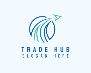 Shipping Trade Arrow logo design