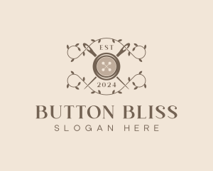 Button Needle Sewing logo design