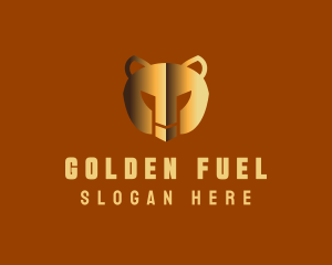 Golden Bear Helmet logo design