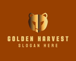 Golden Bear Helmet logo design