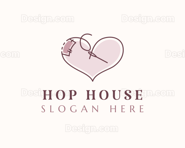 Heart Sewing Thread Logo