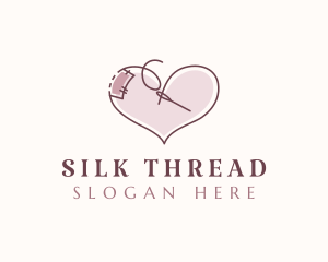 Heart Sewing Thread logo design