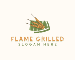 Satay Grill Skewer logo design