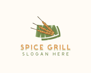 Satay Grill Skewer logo design