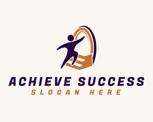 Human Leadership Achiever logo design