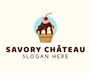 Sundae Ice Cream logo design