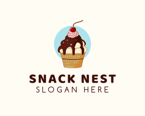 Sundae Ice Cream logo design