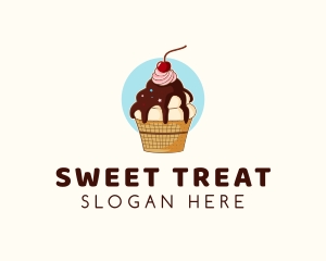 Sundae Ice Cream logo design