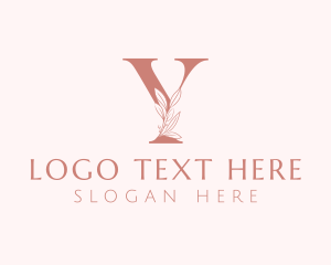 Elegant Leaves Letter Y logo