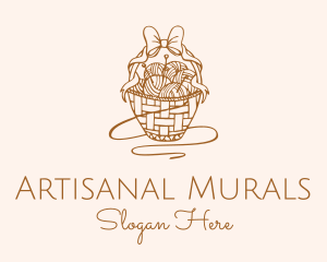 Yarn Ball Basket logo design