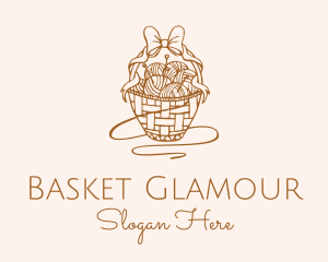 Yarn Ball Basket logo design