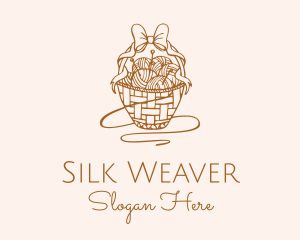 Yarn Ball Basket logo design