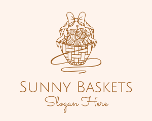 Yarn Ball Basket logo design