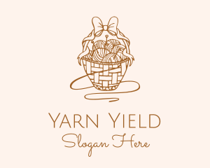 Yarn Ball Basket logo design