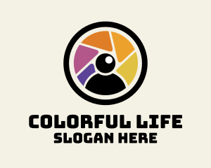 Colorful Shutter Photobooth logo design