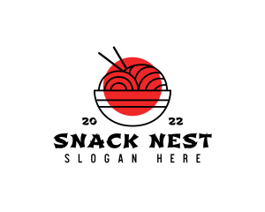 Japanese Ramen Noodles logo design