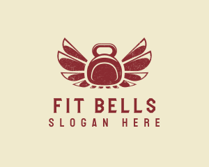 Wing Fitness Kettlebell logo design