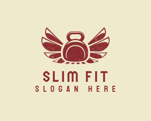 Wing Fitness Kettlebell logo design