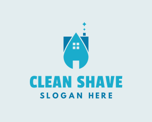 House Cleaning Droplet logo design