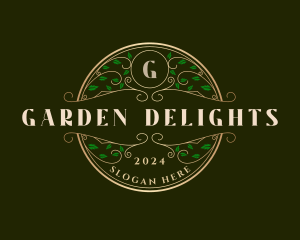 Floral Gardening Wreath logo design