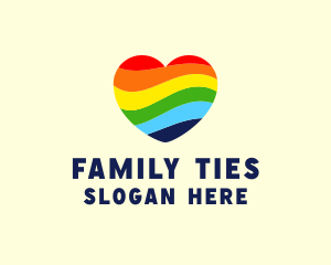 Pride Heart Rainbow logo design