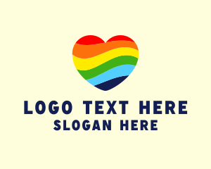 Pride - Pride Heart Rainbow logo design