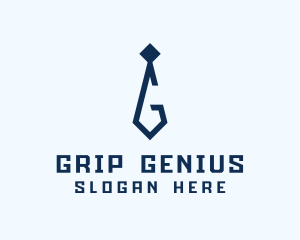 Blue Necktie Letter G logo design