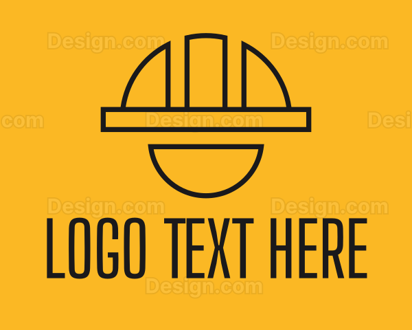 Minimalist Hard Hat Laborer Logo