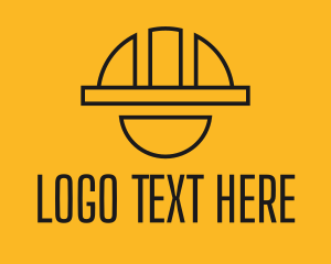 Minimalist Hard Hat Laborer logo