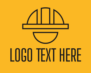 Minimalist Hard Hat Laborer Logo