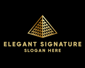 Elegant Pyramid Landmark logo design