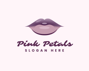 Aesthetic Purple Lips logo design