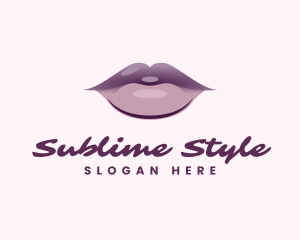 Aesthetic Purple Lips logo