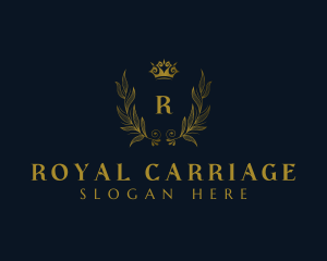 Royal Crown Wreath logo design