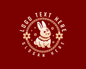 Cute Rabbit Bunny logo