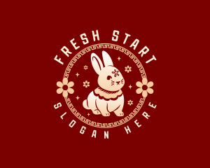 Cute Rabbit Bunny logo design