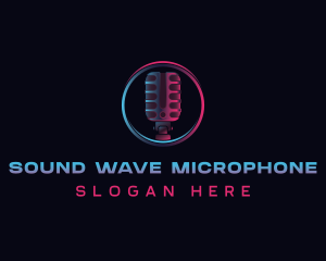 Microphone Radio Broadcast logo design