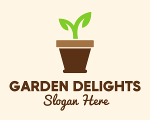 Garden Seedling Plant  logo design