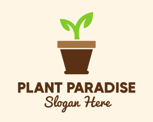 Garden Seedling Plant  logo design