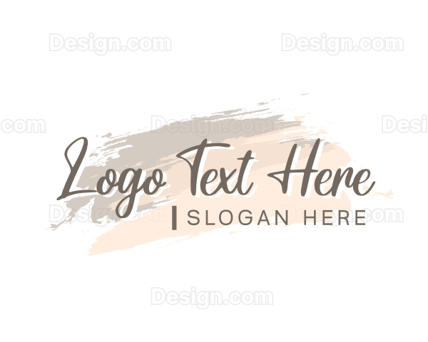 Feminine Watercolor Wordmark Logo