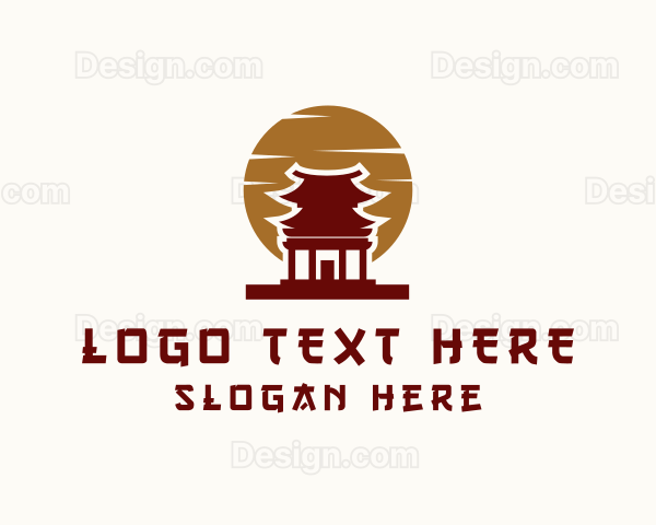 Asian Temple Architecture Logo