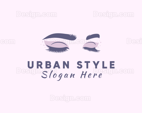 Beautiful Woman Eyelashes Logo