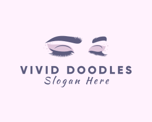 Beautiful Woman Eyelashes logo design