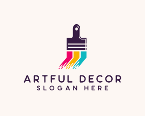 Ink Paint Brush logo design