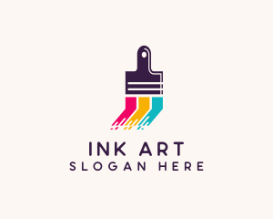 Ink Paint Brush logo design