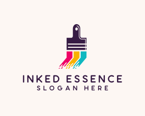 Ink Paint Brush logo design