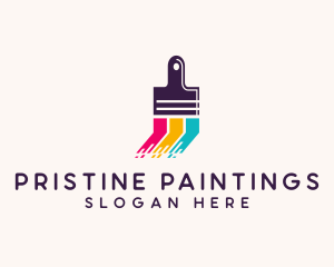 Ink Paint Brush logo design