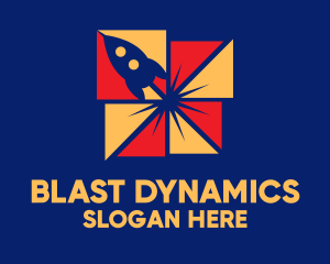 Rocket Blast Launch  logo design